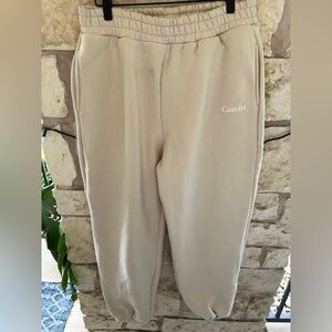 Comfrit Men's Cream Sweatpants